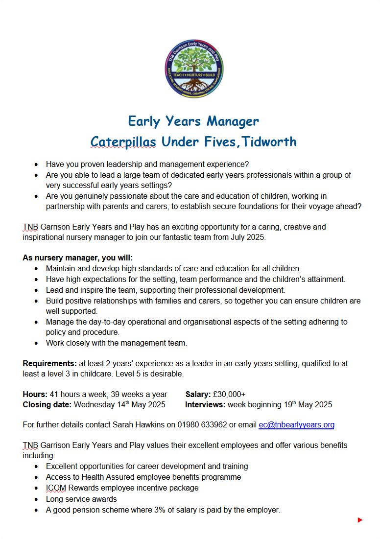 Vacancy ad