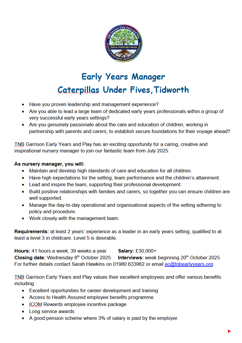 Vacancy ad
