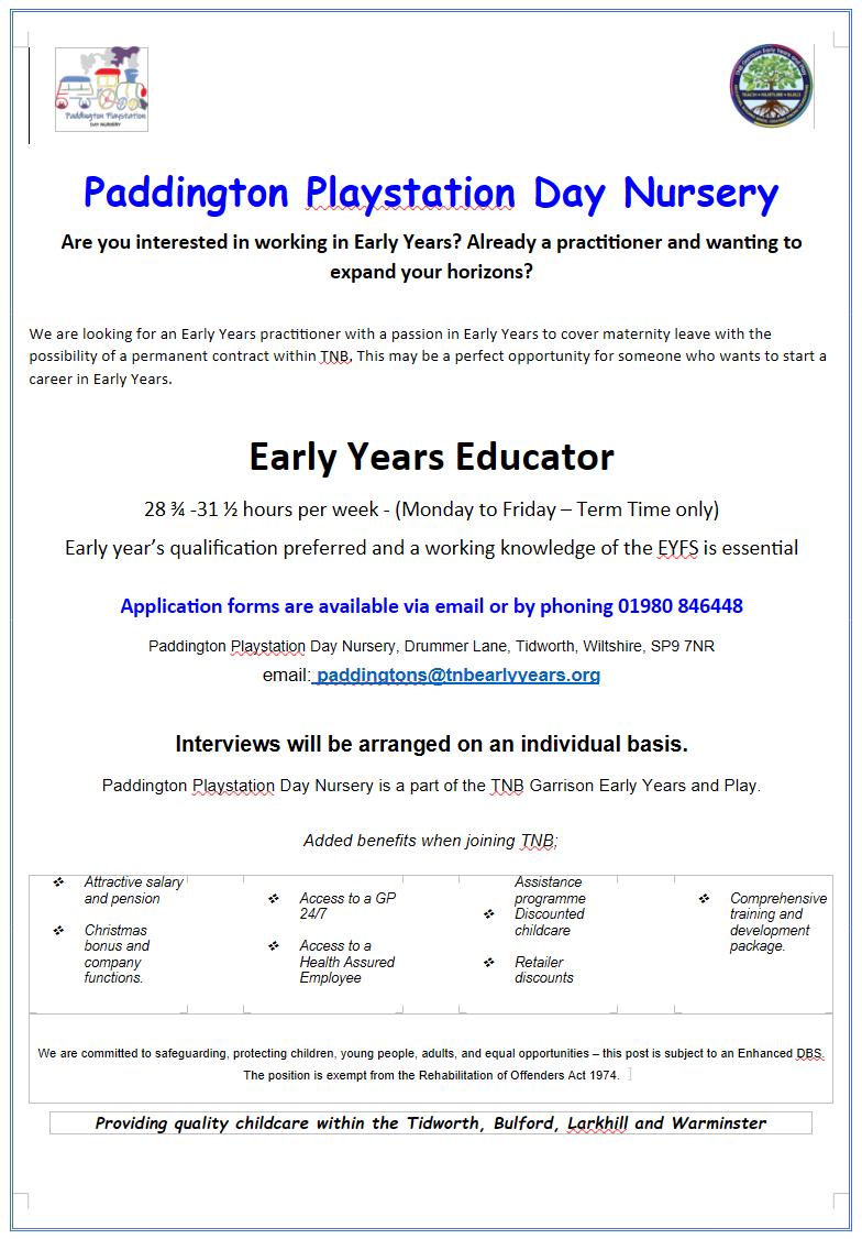 Vacancy ad