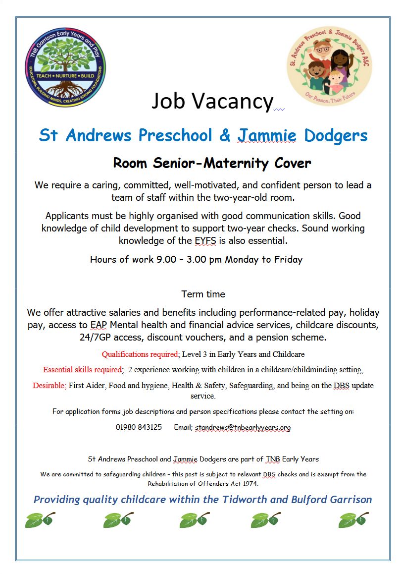 Vacancy ad